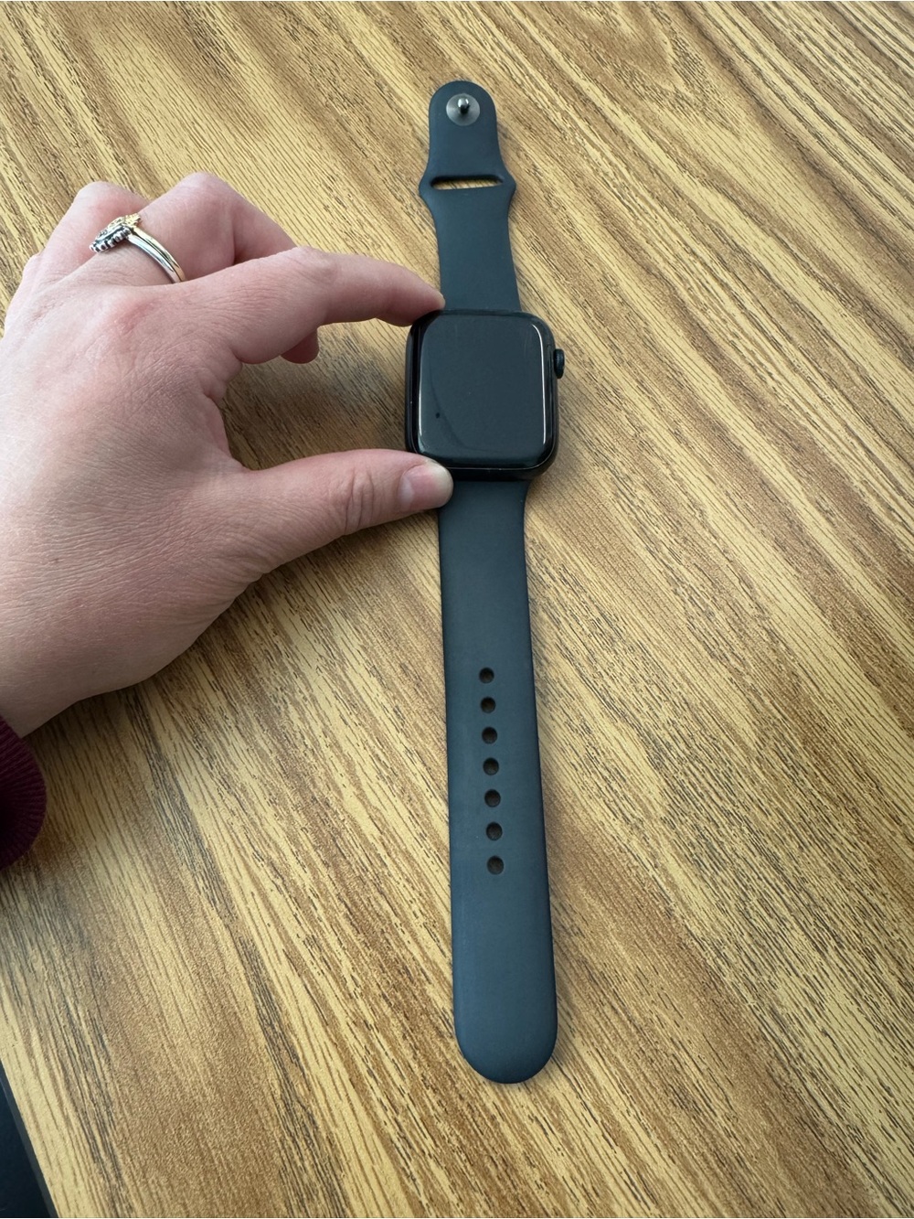 Apple Watch 7 45MM GPS Black Smartwatch with Black Sport Band